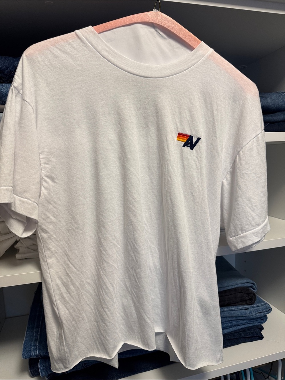 Aviator Nation BASIC BOYFRIEND TEE - WHITE size M never worn